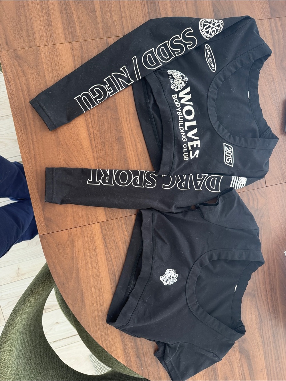 Darc Sport Black Graphic Cropped Sweatshirt Set